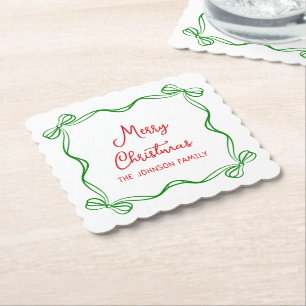 Posavasos De Papel Mano caprichosa de regalo de Navidades de compás