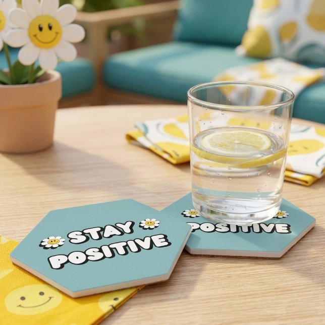 Posavasos De Papel Mantente Positivo (Subido por el creador)