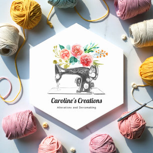 Posavasos De Papel Máquina de coser sastre de marea blanca negra