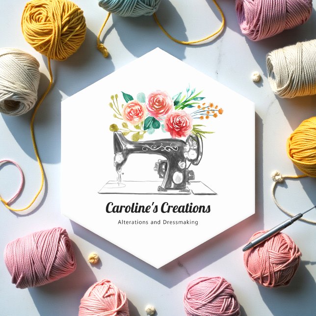 Posavasos De Papel Máquina de coser sastre de marea blanca negra (Subido por el creador)