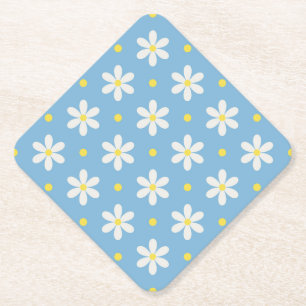 Posavasos De Papel Mar Báltico Azul & Bailarín de Nubes Floral de Mar