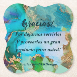 Posavasos De Papel Marble Blue Purple Edite Sus Propias Gracias