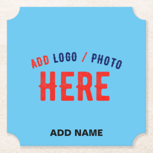 POSAVASOS DE PAPEL MARCA DE VERIFICACIÓN AZUL DE LA PERSONALIZADO MOD