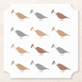 Posavasos De Papel Marcha Daisy Bird Diseño Papel marrón