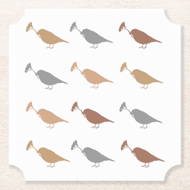 Posavasos De Papel Marcha Daisy Bird Diseño Papel marrón (Anverso)