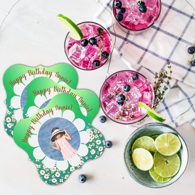 Posavasos De Papel Marco fotográfico verde de primavera (Subido por el creador)