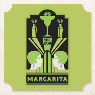 Posavasos De Papel Margarita Art Deco Cocktail