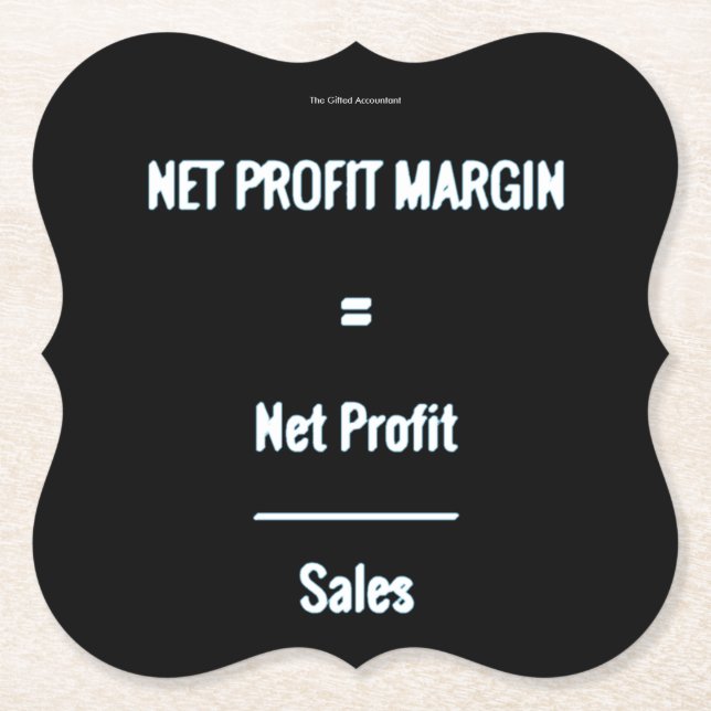 Posavasos De Papel "Margen de beneficio neto" (Anverso)