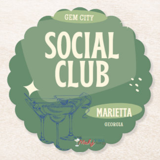 Posavasos De Papel MARIETTA GEM CITY Social Club Por MahjMarket