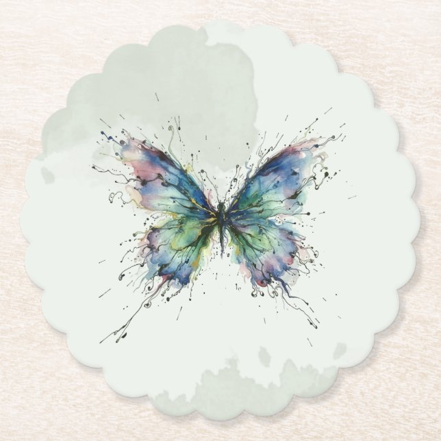 Posavasos De Papel Mariposa (Anverso)
