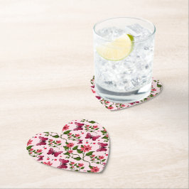 Posavasos De Papel Mariposa Floral Bloom de Medianoche