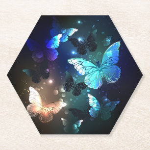 Posavasos De Papel Mariposa nocturna fluida