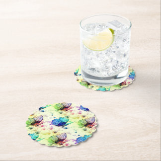 Posavasos De Papel Mariposas acuáticas