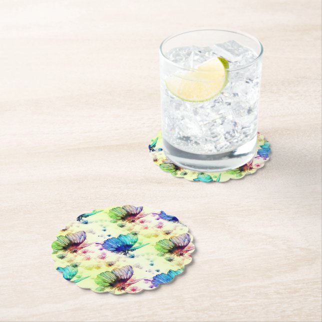 Posavasos De Papel Mariposas acuáticas (In situ)