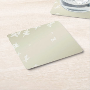 Posavasos De Papel Mariposas blancas