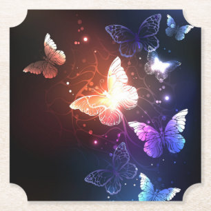 Posavasos De Papel Mariposas nocturnas brillantes