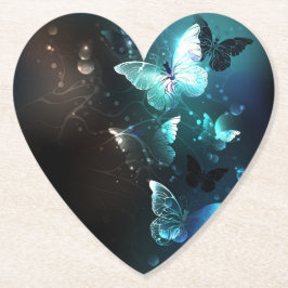 Posavasos De Papel Mariposas nocturnas de menta