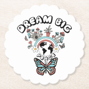 Posavasos De Papel Mariposas y hongos Sueño Gran inspo positivo