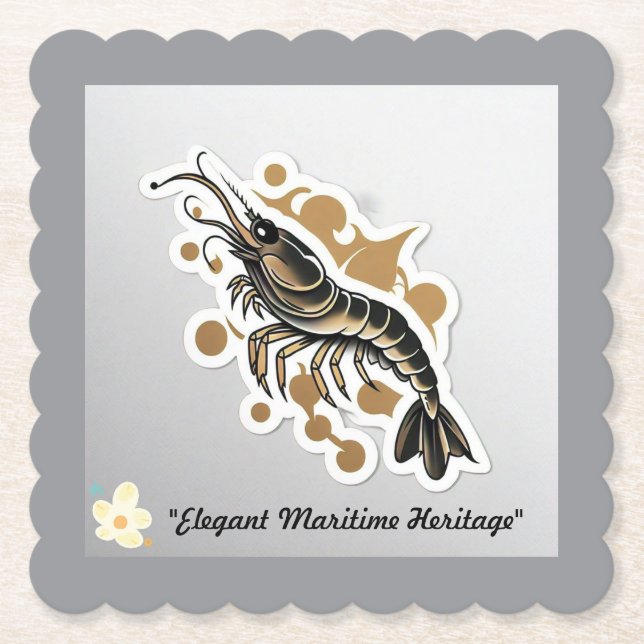Posavasos De Papel "Marítimo elegante" (Anverso)