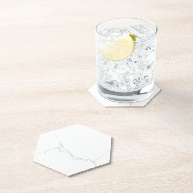 Posavasos De Papel Mármol Blanco  (In situ)