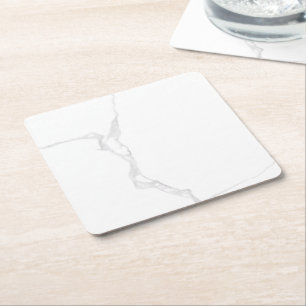 Posavasos De Papel Mármol Blanco 