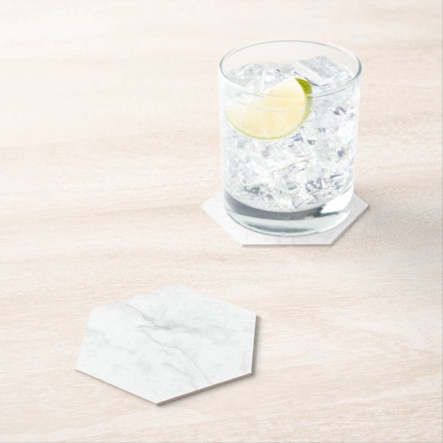 Posavasos De Papel Mármol Blanco (In situ)