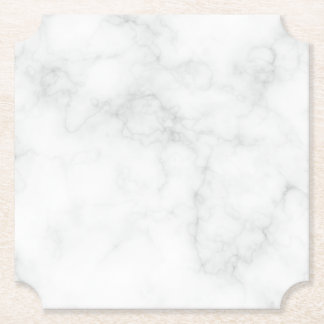Posavasos De Papel Mármol Blanco Moderno