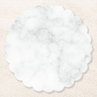 Posavasos De Papel Mármol Blanco Moderno