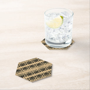 Posavasos De Papel Marrón del patrón árabe del Mediterráneo griego