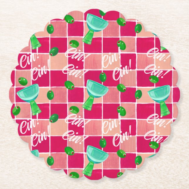 Posavasos De Papel Martini Paper Coaster (Anverso)