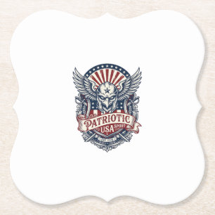 Posavasos De Papel Máscara Patriótica Guardia Libertad Militar Inspir