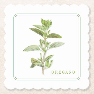 Posavasos De Papel Máscaras cuadradas de hormigón de OREGANO FRESCOS
