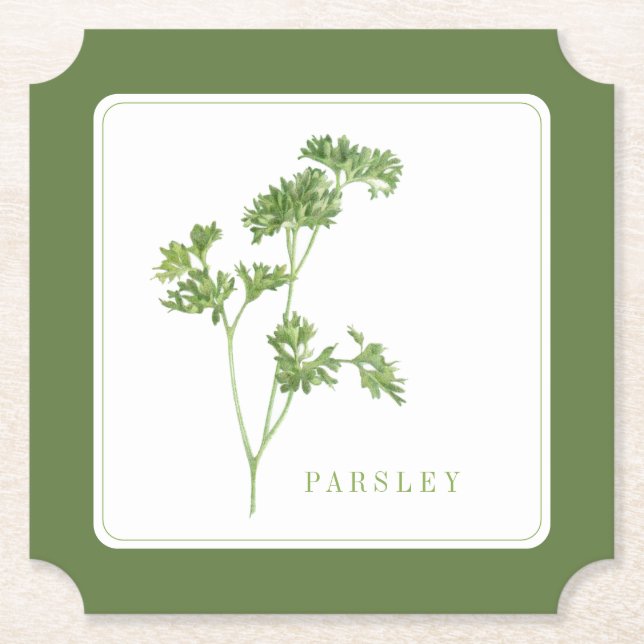Posavasos De Papel Máscaras de papel de billete FRESH PARSLEY (+texto (Anverso)