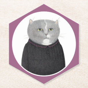 Posavasos De Papel Máscaras de papel de hexagón de la punta CAT del H