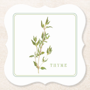 Posavasos De Papel Máscaras de papel de soporte de THYME FRESH (+text