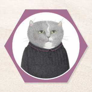 Posavasos De Papel Máscaras de papel Hexagon CAT de HOUSEKEEPER