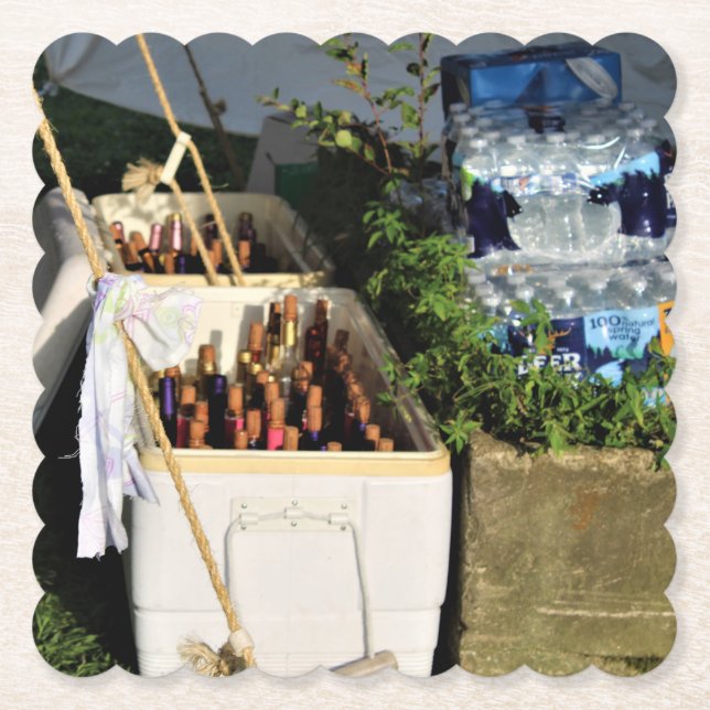 Posavasos De Papel Máster de Fiesta de vino (Anverso)