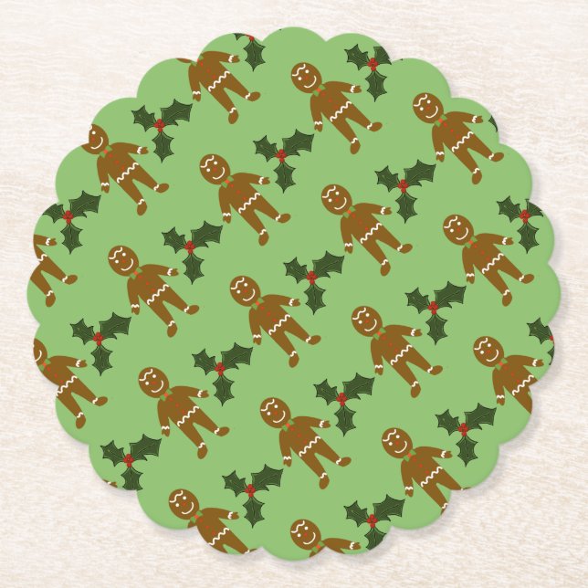 Posavasos De Papel Máster de Navidades de pan de jengibre (Anverso)