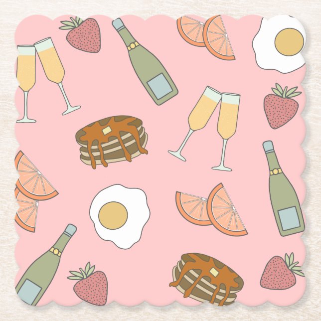 Posavasos De Papel Máster de papel de brunch y bubbly (Anverso)