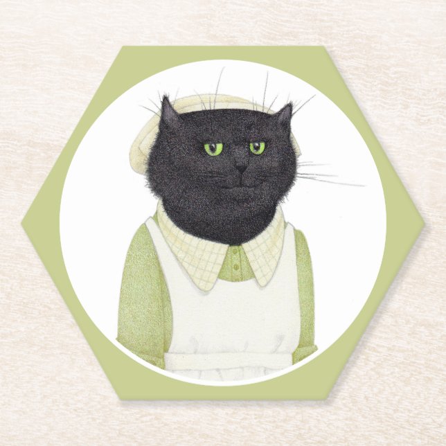 Posavasos De Papel Máster de papel Hexagón de KITCHED CAT (Anverso)