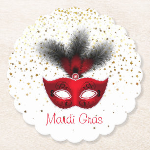 Posavasos De Papel Máster de papel Mardi Gras