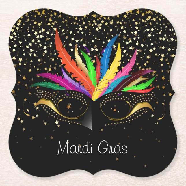 Posavasos De Papel Máster de papel Mardi Gras (Anverso)