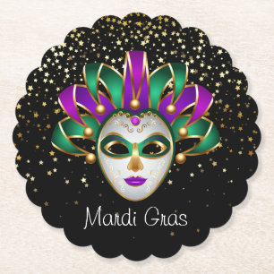 Posavasos De Papel Máster de papel Mardi Gras