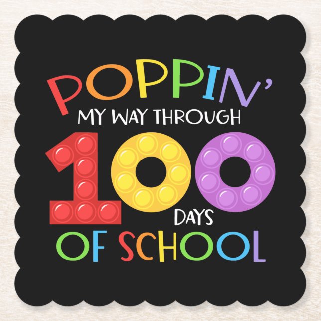 Posavasos De Papel Me abriré camino a través de 100 días de colegio (Anverso)