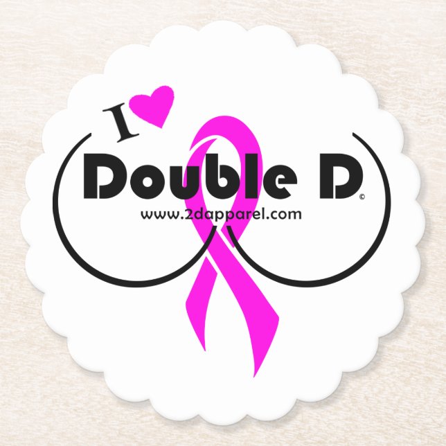 Posavasos De Papel ME ENCANTA el doble D en la montaña rusa blanca (Anverso)