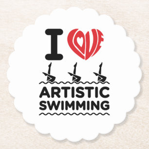 Posavasos De Papel Me Encanta El Síndrome De Natación Artística
