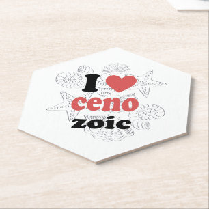 Posavasos De Papel Me encanta la cita graciosa del Cenozoico para los