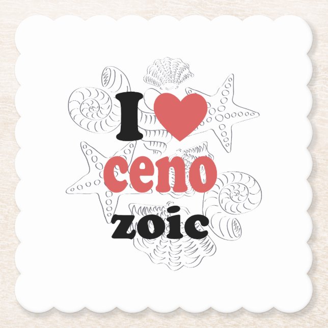 Posavasos De Papel Me encanta la cita graciosa del Cenozoico para los (Anverso)