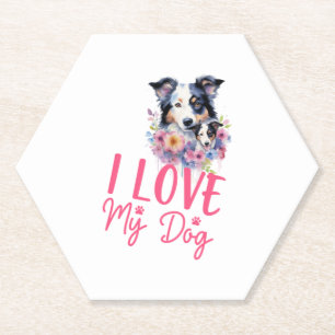 Posavasos De Papel Me encanta mi perro