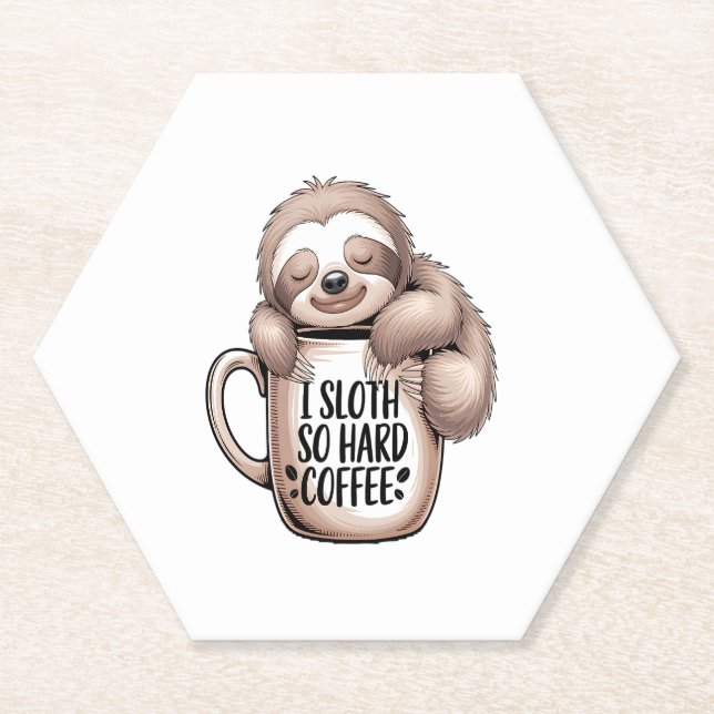 Posavasos De Papel Me Sloth sin café (Anverso)